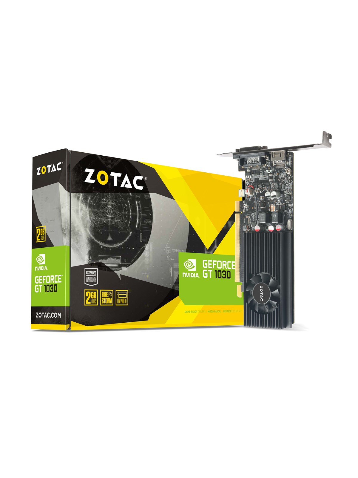 ZOTAC GeForce GT 1030 Low Profile - 2GB GDDR5 RAM - Grafikkarte