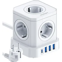 Voomy, Steckdosenleiste, Power Cube S6 (5x, USB-A, 2 m)