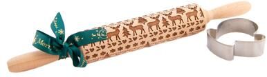 IH Casa Decor Xmas Baking Set Mitten Cutter and Rolling Pin 2 Piece