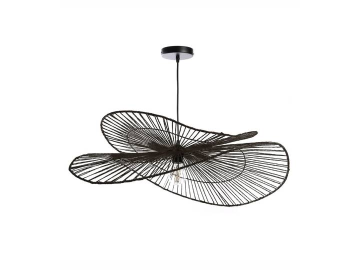 Suspension en jacinthe d'eau noir, d.78 cm