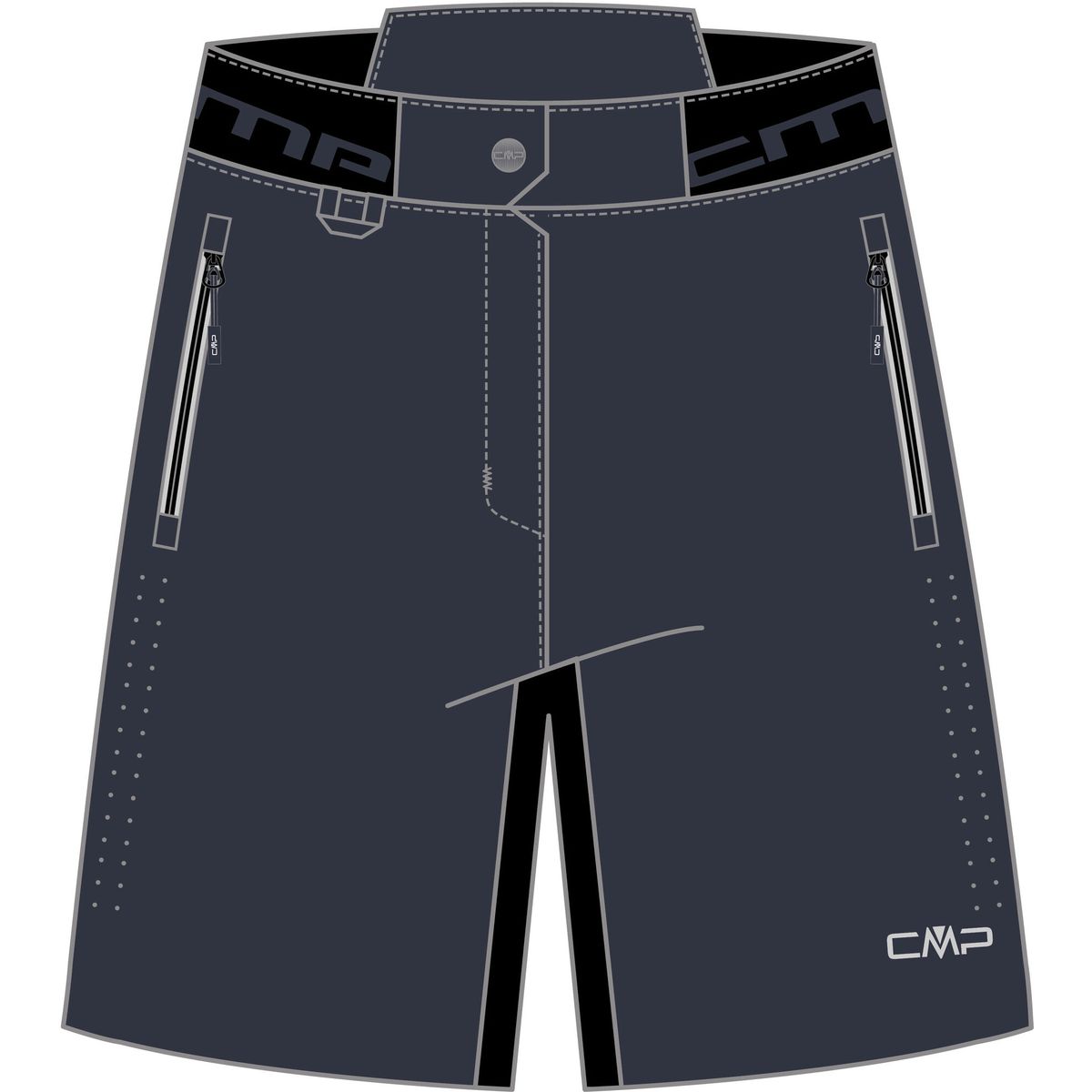 CMP Woman Free Bike Bermuda With Inner Mesh Underwear antracite (U423) 48 35C6096-U423-48