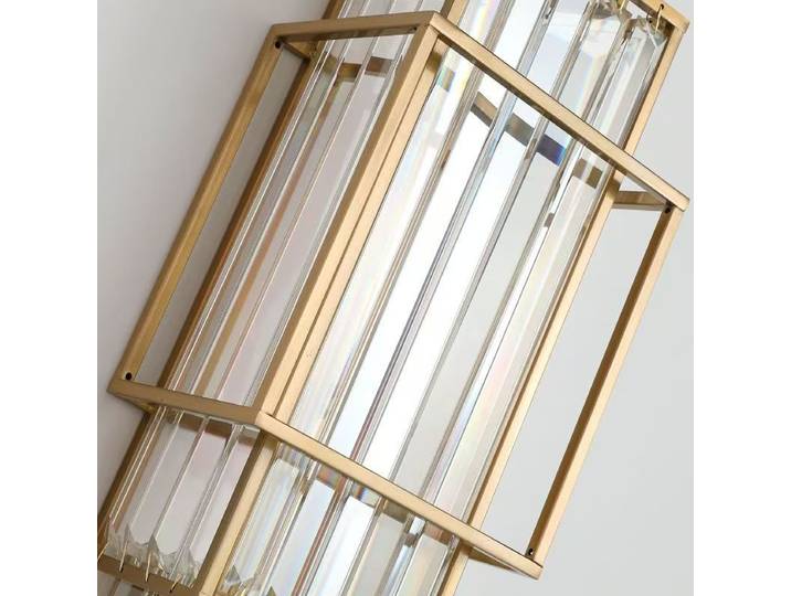 ‌ Applique Murale en Cristal Italien Moderne Simple et Luxueuse pour Salon, Chambre à Coucher, Chevet, Couloir, Escalier – Applique Murale Dorée