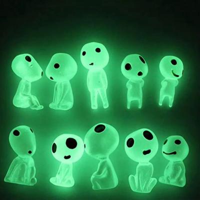 Uplift Picks Glow In The Dark Mini Ghost Fairy Garden Decorations For Outdoor Micro Landscapes green 10 Pcs