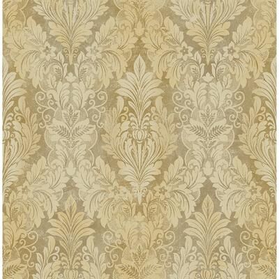 Seabrook Designs Seabrook Design Apollo Diamond Damask Unpasted Wallpaper