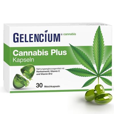 Gelencium Cannabis Plus Kapseln mit Vitamin B12 30 St Weichkapseln