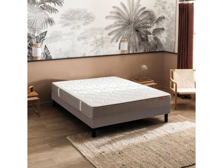 Ensemble sommier et matelas 160x200 cm ressorts ensachés ferme Epeda Itinéraire