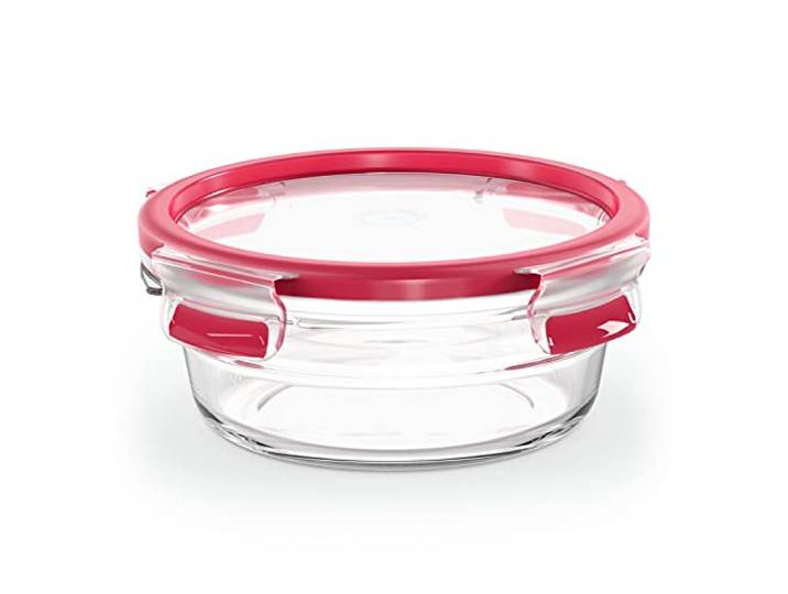 Emsa Clip & Close Glazen vershouddoos, 0,6 l, rond, stapelbaar N10403