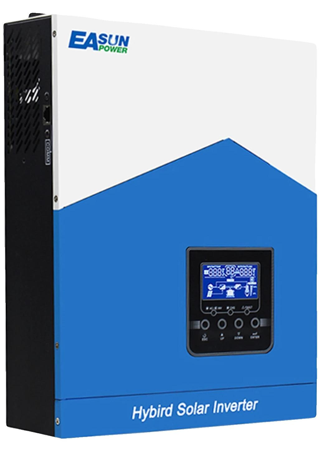 Hybrid-Solarwechselrichter, 3000W Nennleistung, 6400VA Spitzenleistung, 80A maximaler Ladestrom, 230VAC Ausgangsspannung, 41 x 35 x 17 cm Abmessungen