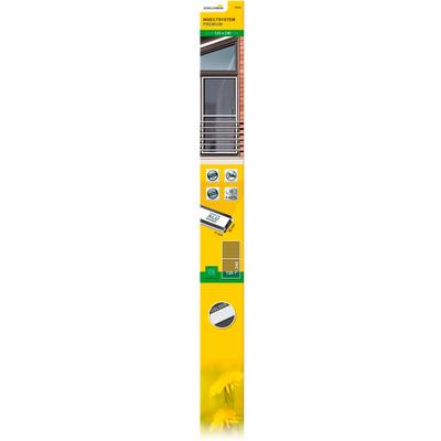 Insektenschutz-Fensterrahmen SCHELLENBERG "Premium für bodentiefe Fenster", weiß (rahmen: weiß gewebe: anthrazit), B:120cm H:240cm, Insektenschutzgitter, Fliegengitter mit Rahmen aus Aluminium, anthrazit, weiß, 120 x 240 cm