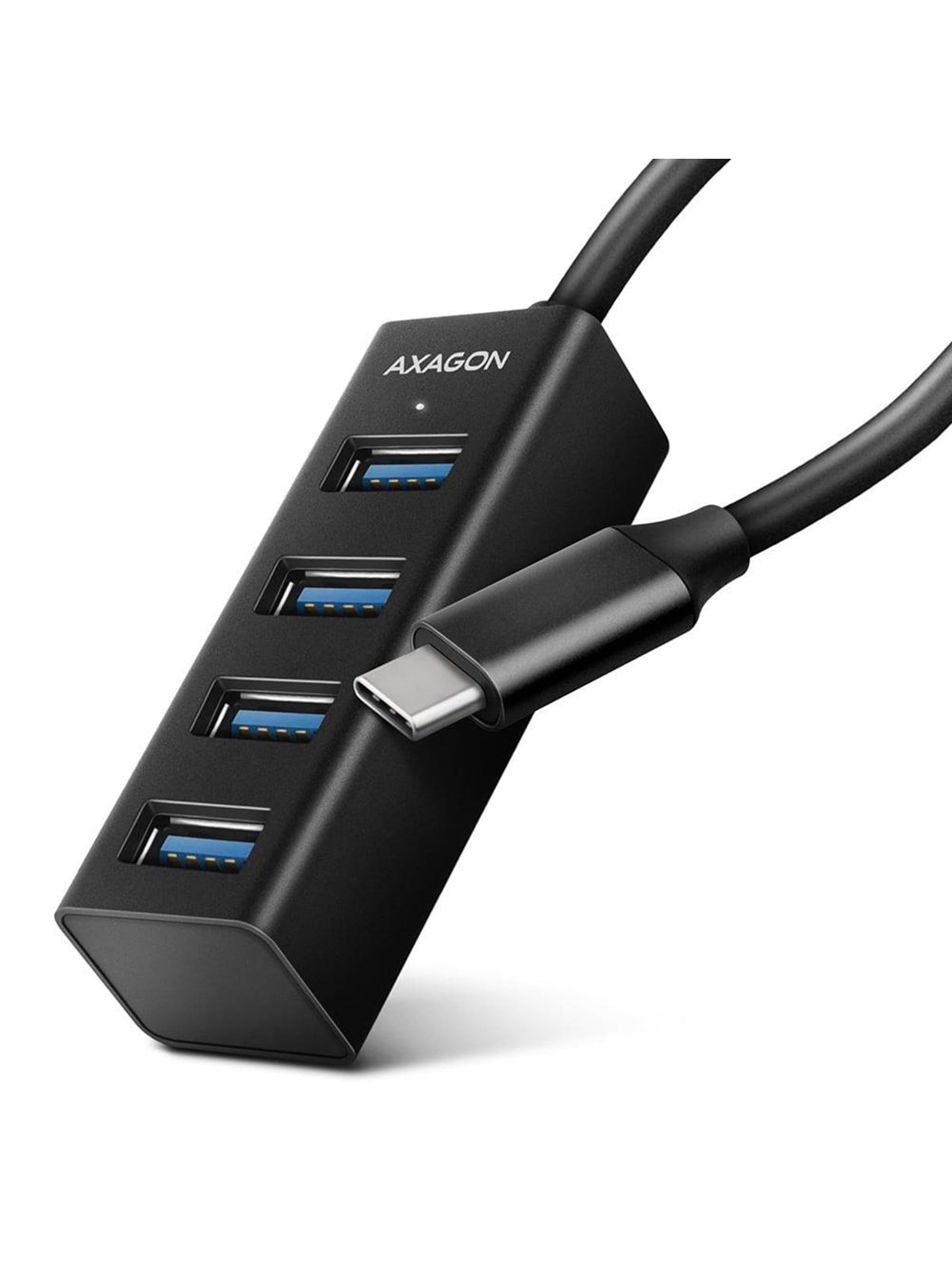 AXAGON SuperSpeed USB-C Mini-Hub USB-Hubs - USB 3.2 - 4 - Schwarz