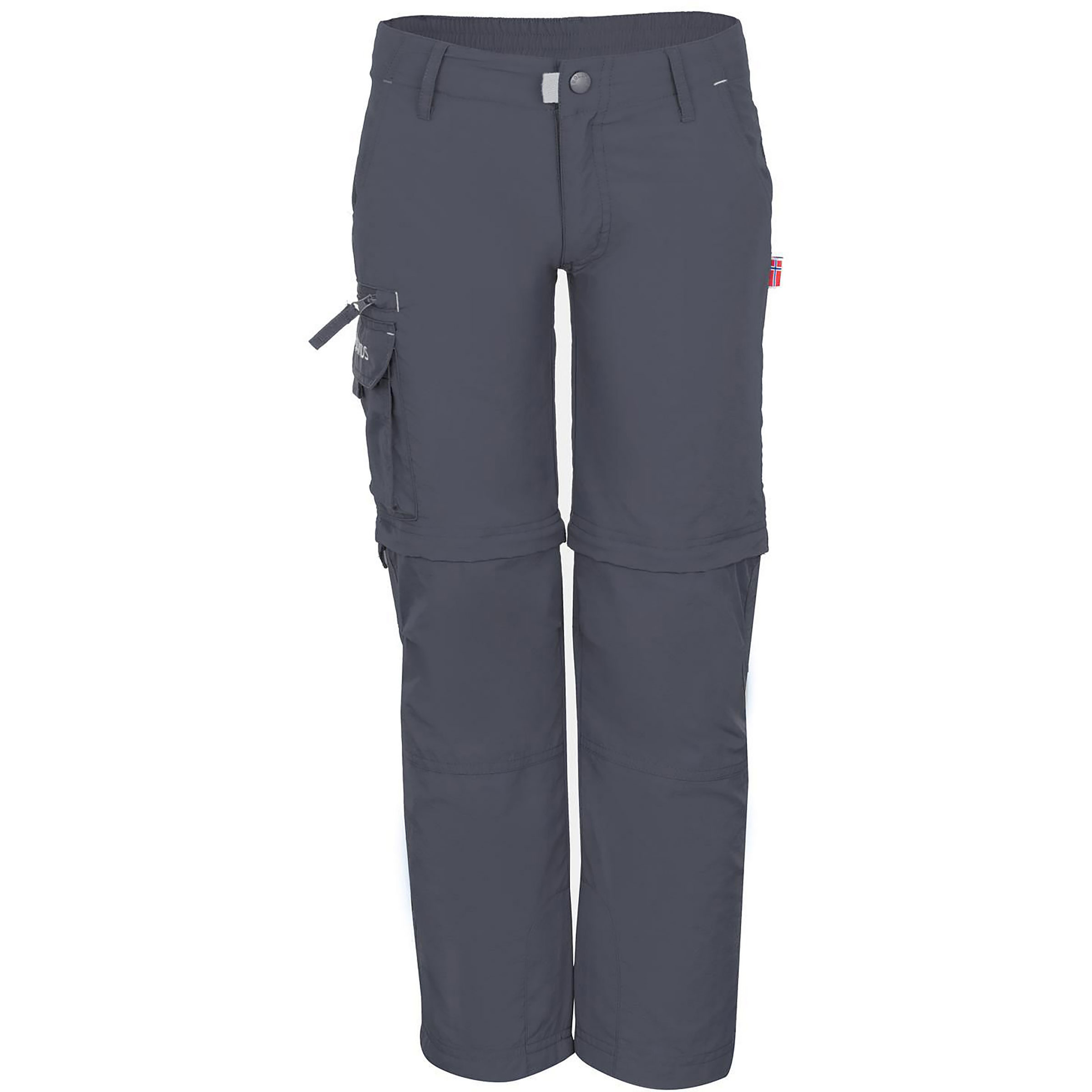 Trollkids Oppland Zip-Off Hose Kinder Zip-Hosen grau Größe 104 Camping