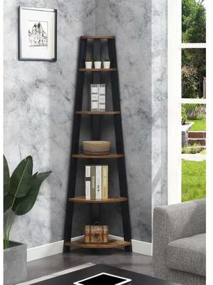 Convenience Concepts Newport 5 Tier Corner Bookshelf