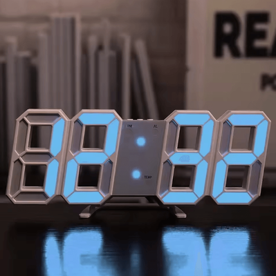 Inspire Curations 3D LED Digital Wall Clock Modern Glow Night Mode Clock For Home Decor 02