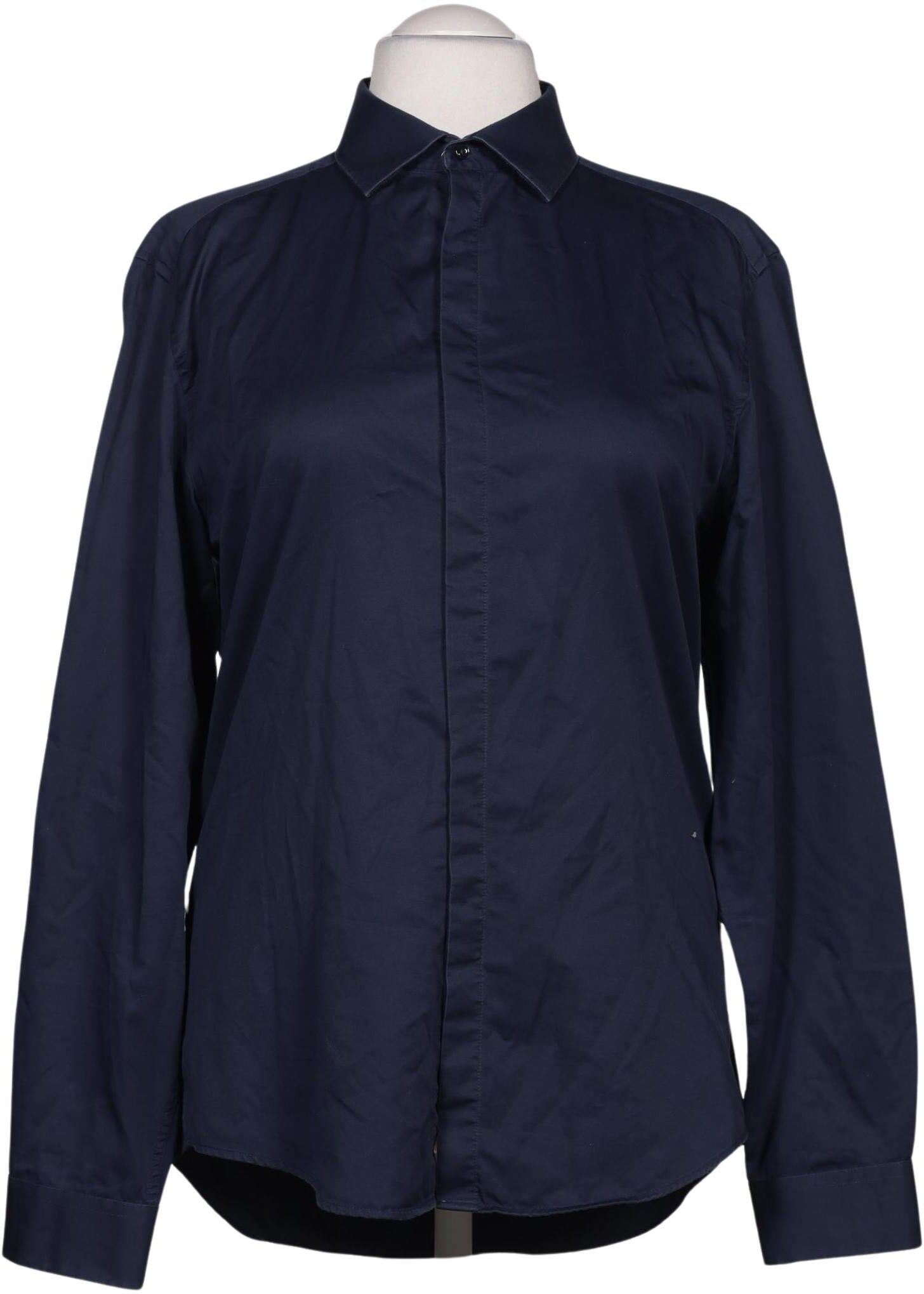 Reiss Damen Bluse, Marineblau, Gr. XL, Baumwolle - Second Hand