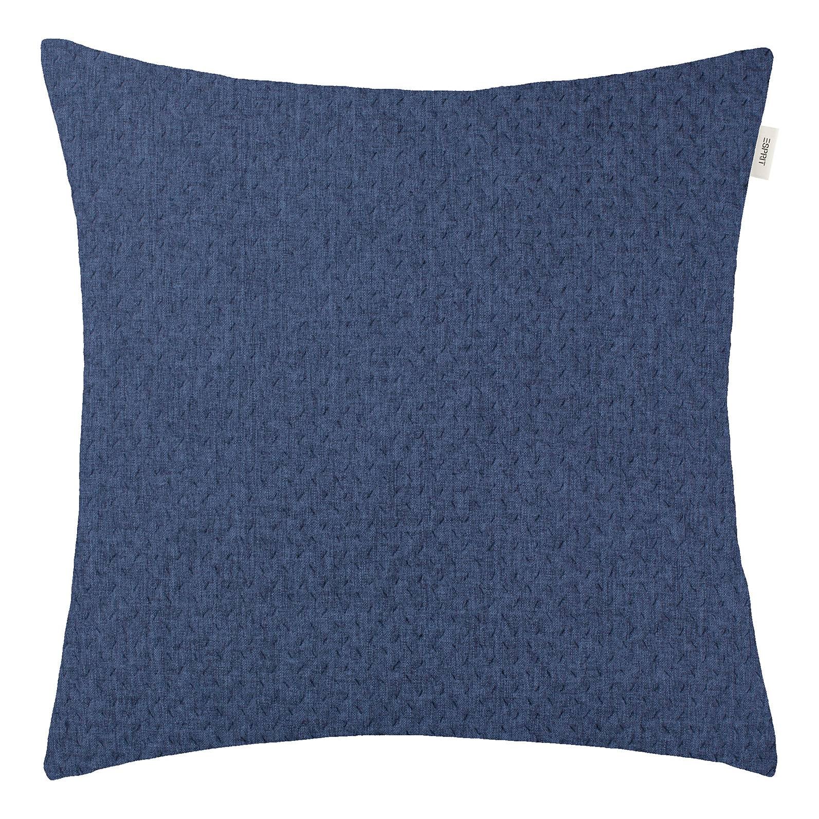 home24 Kussensloop blauw, 45 x 45 cm, geweven stof