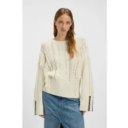 BOSS für Damen. 50543949 Fitto-Pullover weiß (XS), Lässig, Synthetisch