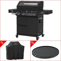 Rösle Videro Pro G4-SB smart Vario+ 50mbar Bundle inkl. GRATIS Abdeckhaube und Grillplatte, rund
