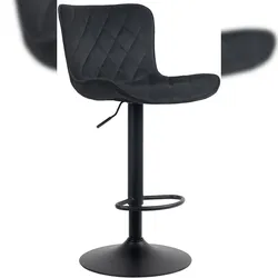 Proregal CHEFGASTRO Barhocker TIJUANA Samt HxBxT 83x48x54cm Schwarz Barstuhl