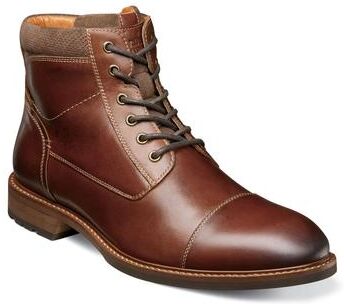 Florsheim Lodge Cap Toe Lace Up Boot - Mens 13 Brown Boot Medium