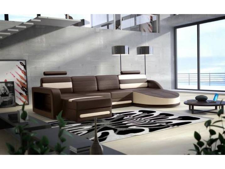 Xlmoebel Wohnlandschaft Ledersofa mit USB-Anschluss und individueller Maßanfertigung, Ecksofa, Hergestellt in Europa