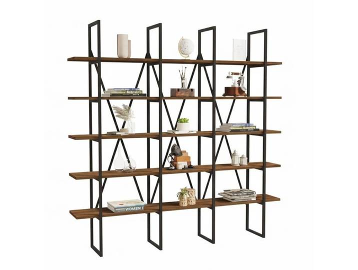 Etagère effet Noyer 5 niveaux 160 cm - Rimini