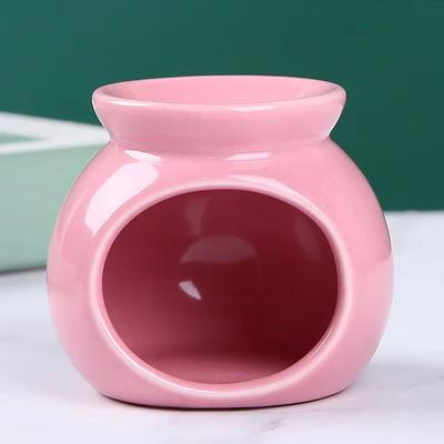 Inspired Finds Porcelain Essential Oil Aroma Burner Ceramic Candle Diffuser Minimalist Home Aromatherapy Decor pink