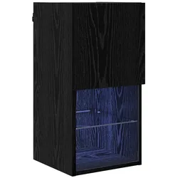 vidaXL Wandmontierter TV-Schrank Wandmontiert Schwarz Eichen-Optik