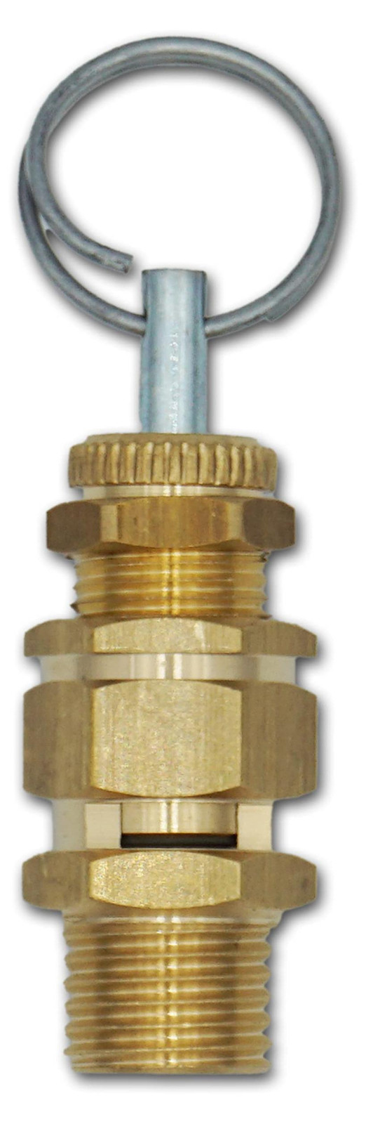 Dripio Veiligheidsventiel 1/4 inch, 0-2 bar, messing overdrukventiel voor perslucht