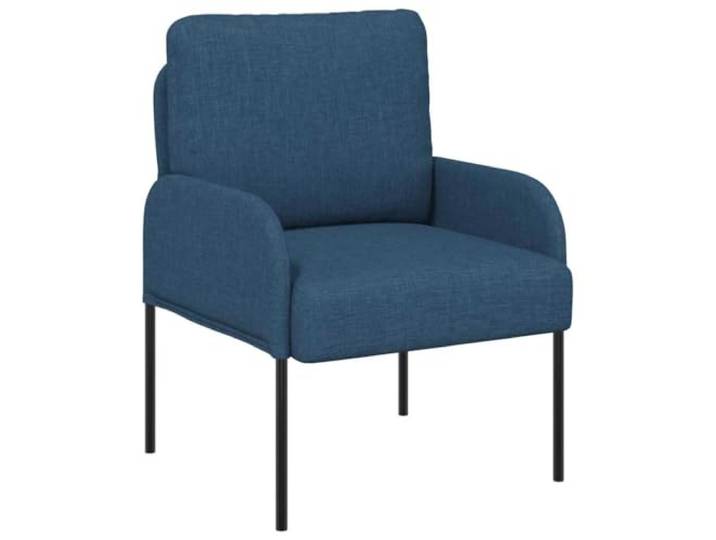 IBUQDDV Modern Sofa mit Kissen 55cm Blau Sperrholz Minimalistischer Look, Polyesterbezug, Bullnose-Kissen, Schenkel-Armlehnen, Postbeine, Metallunterstützung