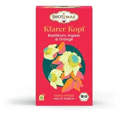 Shoti Maa Klarer Kopf - Basilikum, Ingwer Orange bio (16Btl)