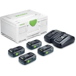 Festool Energie-Set SYS 18V 4xTBX4/TCL6DUO - 578823