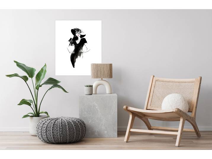 Poster OTTO HOME Skizze Hollywood , schwarz (farbe bild(er): schwarz), B:30cm H:40cm T:0,2cm, Papier, Bilder, Poster, HD Premium Druck