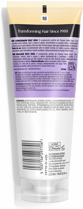 John Frieda Après-shampoing neutralisant Violet Crush 250 ml