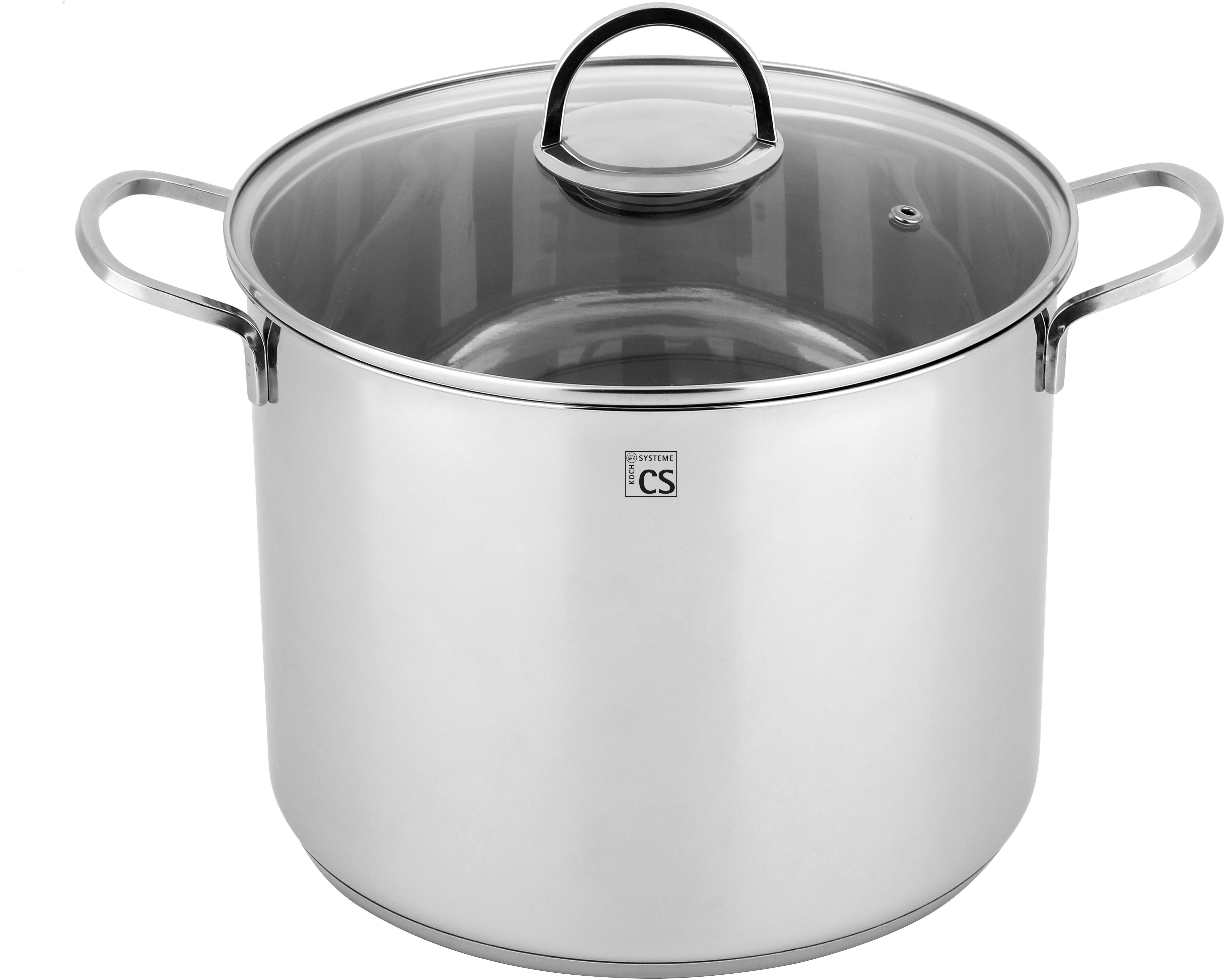 Gemüsetopf CS KOCH-SYSTEME "Trier", silber (edelstahlfarben), H:24cm Ø:24cm, Töpfe, Gemüsetopf, Induktion