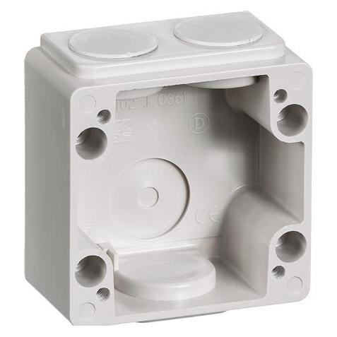 LK Drehschalter IP44-55 Sockel für Schalter mit 2 Blenden oben und 1 Blende unten, lichtgrau (102J5361)