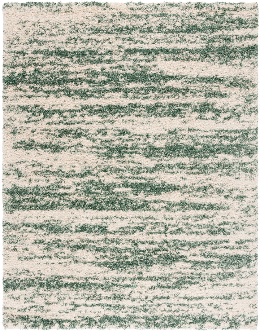 Rio Striped Area Rug Green Rectangle 236 x 305 cm