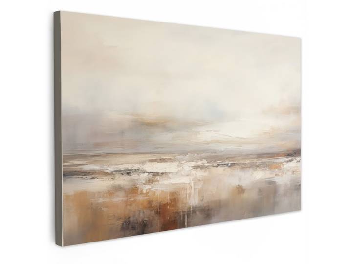 LEINWANDBILD Kunst - Industriell - Grau - Braun - Abstrakt Wanddeko 90x60 cm