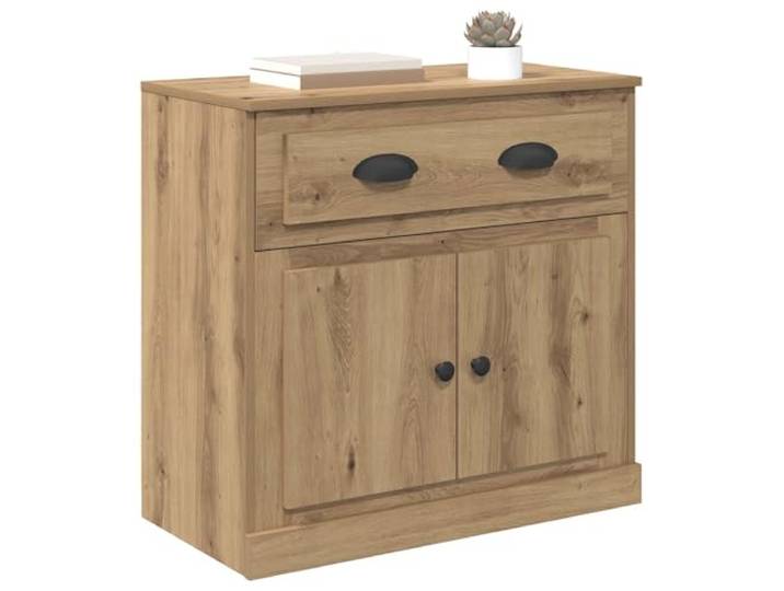 KTHLBRH Sideboard Eiche Handwerk 70 x 35,5 x 67,5 cm Mehrschichtholz, 2 Einlegeböden, 1 Schublade, Scharniertüren, einfache Reinigung