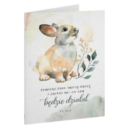 Szaron Klappkarte - Vertraue dem Herrn - Hase (47603795)