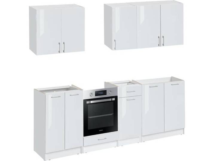 Cuisine complète ECO Blanc Brillant 240 cm - Cuisineandcie