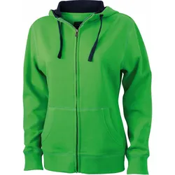 James & Nicholson Damen Lifestyle Kapuzen Sweatjacke JN962 green/navy L