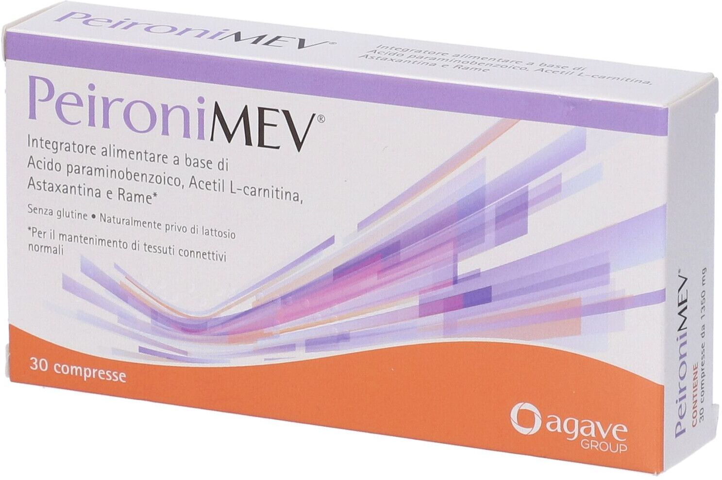 AGAVE Srl Peironimev 30 Compresse Nuova Formulazione – Acido Paraminobenzoico, Acetil L-Carnitina, Astaxantina, Rame