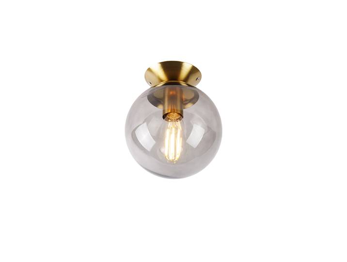 Plafonnier intelligent en laiton avec verre fumé incl. WiFi ST64
