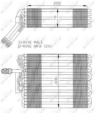 Nrf Verdampfer, Klimaanlage 36024 Für Vw