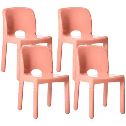 GARTENSTUHL 4er-Set Korallenrot Betim