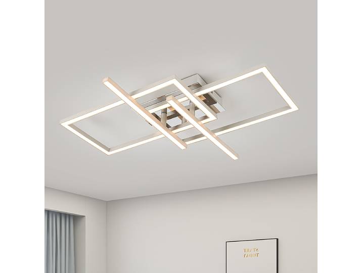 LED-Deckenleuchte Everett 50 x 8 x 43cm Beige Material: Metall Metallart: Aluminium Oberfläche Metall: Lackiert LED/Nicht austauschbare LEDs