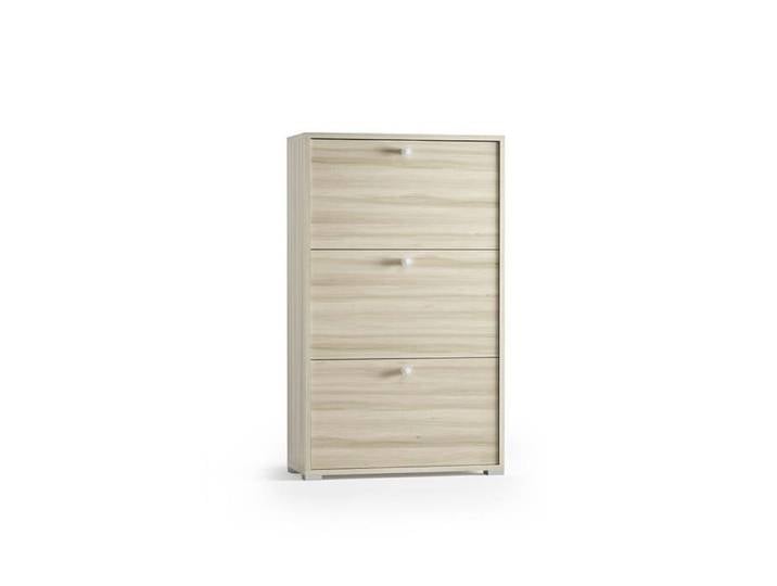MEUBLE À CHAUSSURES 3 PORTES AVEC DOUBLE PROFONDEUR ORME