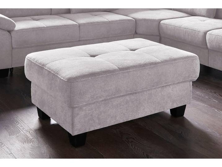 Hocker GOODPRODUCT Cornwall , silber (silberfarben), B:104cm H:45cm T:72cm, Hocker, Hocker