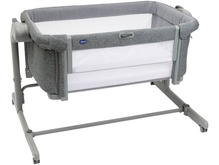 Beistellbett CHICCO Next2Me Magic Evo Dark Grey , Baby, Gr. B/H/L: 73,5cm x 64cm, kein Härtegrad, grau (dunkelgrau), Polyester, Babybetten Beistellbett, mit Schaukelmodus; inklusive Transporttasche