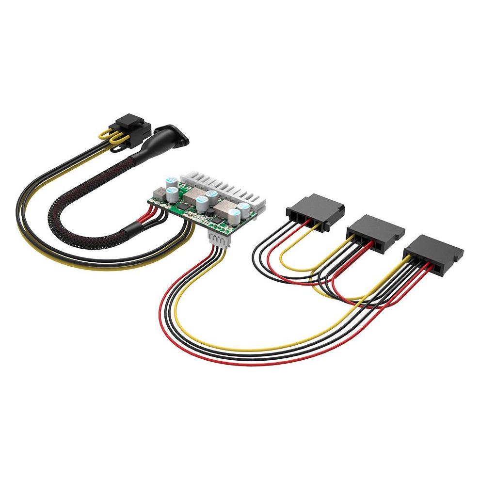 Akasa Compact Power 200W DC-to-DC ATX Adapter with 4-pin Power DIN for Small Form Factor Chassis (200 W) (AK-PE200-01)